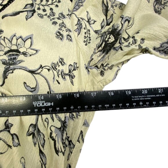 KNOX ROSE Women Maxi Dress Long Sleeve Sz S Cream Gray Cottagecore Boho 59-5 - Picture 10 of 15